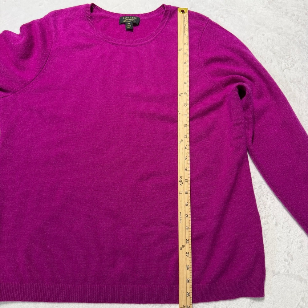Charter Club Luxury 100% Cashmere Crewneck Sweater 2X Quiet Luxury Minimalist - Picture 5 of 8